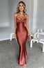 Robe Longue en Satin Dos Nu
