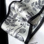 Foulard Satin Blanc Floral