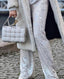 Pantalon À Sequins En Satin