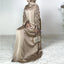Abaya en Satin Manches Froncées