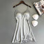 Nuisette En Satin Dentelle Brodée