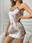 Nuisette en Satin motif Cœur