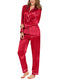 Pyjama en Satin doux pour femme manches longues