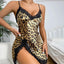 Nuisette En Satin Léopard & Dentelle