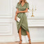 Robe en Satin Drapée