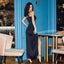Robe en Satin Drapée Fendue