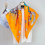 Carré de Soie Cheval Floral Orange