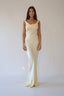 Robe longue élégante en Satin dos nu