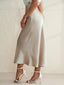 Jupe En Satin Taille Haute