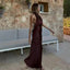 Robe en Satin Marron