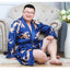 Kimono en Satin pour homme motif dragon