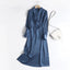 Robe en Satin longue à col en V croisé