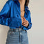 Chemise en Satin élégante à col ouvert pour Femme