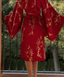 Peignoir en Satin Chinois