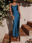 Robe longue en Satin demoiselle d'honneur
