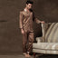 Pyjama long en Satin Imprimé Homme