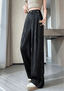 Pantalon Large en Satin Jacquard