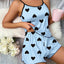 Pyjama en Satin Coeur Femme