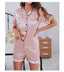 Pyjama 2 pièces en Satin avec short et manches courtes Femme