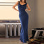 Robe longue élégante en Satin dos nu