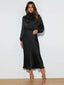 Robe en Satin Manche Longues