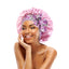 Bonnet de nuit en Satin avec motifs et ruban pour Femme