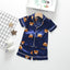 Pyjama en Satin Enfant Court Imprimé