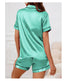 Pyjama 2 pièces en Satin avec short et manches courtes Femme