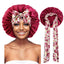 Bonnet de nuit en Satin avec motifs et ruban pour Femme