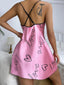 Nuisette en Satin Imprimé