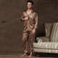 Pyjama long en Satin Imprimé Homme