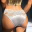 Culotte en Satin sensuelle à détails dentelle