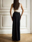 Jupe longue en Satin taille haute