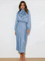 Robe longue en Satin à col haut