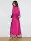 Robe en Satin Manche Longues