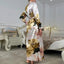 Peignoir en Satin Imprimé Floral