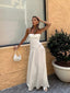 Robe Longue en Satin Blanche