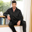 Pyjama Noir en Satin Homme