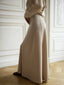 Jupe longue en Satin taille haute