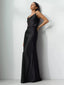 Jupe longue en Satin taille haute