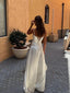 Robe Longue en Satin Blanche