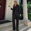 Pantalon À Sequins En Satin