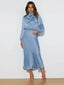 Robe en Satin Manche Longues