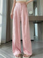 Pantalon Large en Satin Jacquard