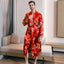 Peignoir en Satin Homme Imprimé Dragon