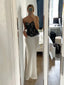 Jupe longue en Satin taille haute