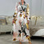 Peignoir en Satin Imprimé Floral