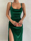 Robe en Satin Fendue