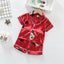 Pyjama en Satin Enfant Court Imprimé