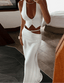 Ensemble En Satin Décolleté Blanc